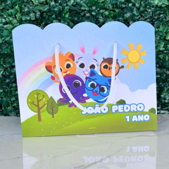 10-30 Sacolinhas Personalizadas Bolofofos Menino – Pegue e Monte - Lembrancinhas para Festa