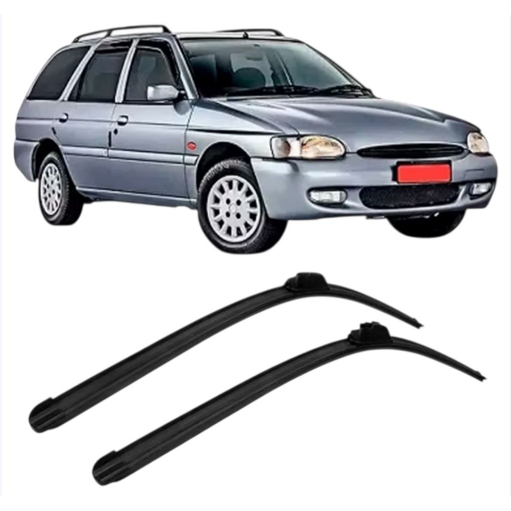 Kit Par De Palheta Parabrisa Silicone Escort Zetec Sw 1997 A 2002