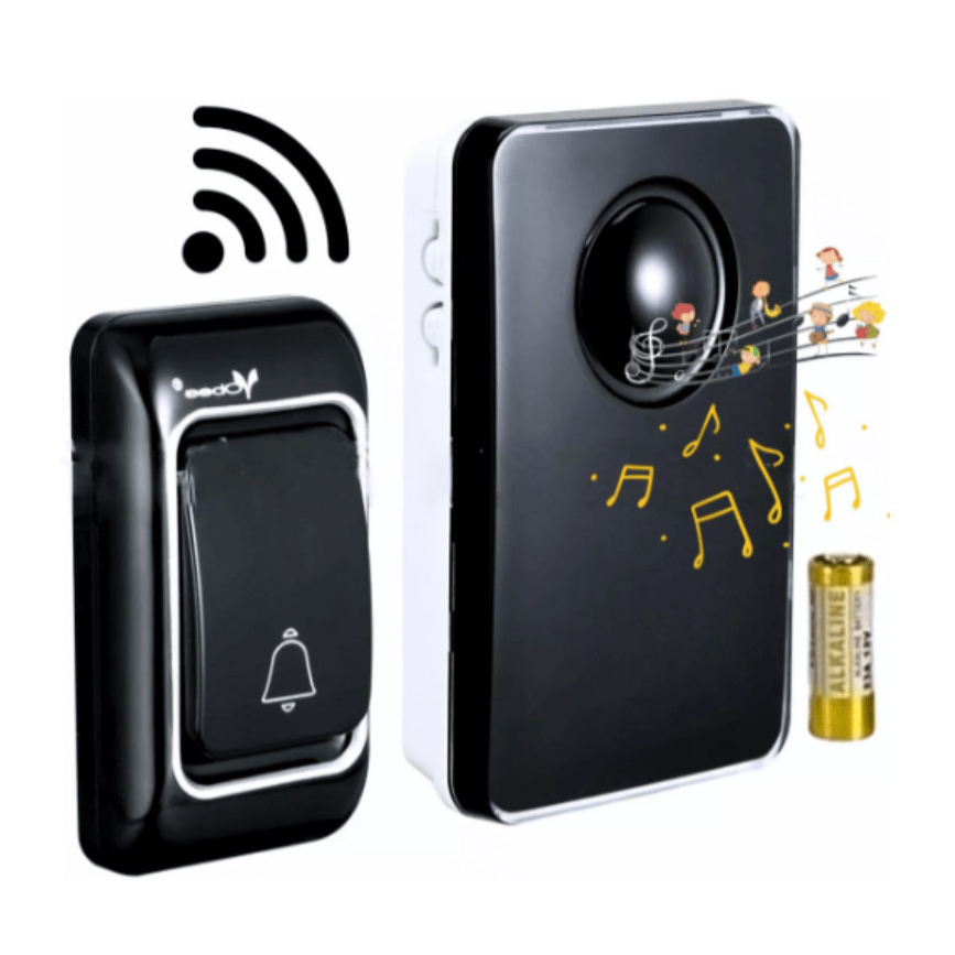 Campainha Residencial Sem Fio Longo Alcance 180m Prova Dágua Tomada