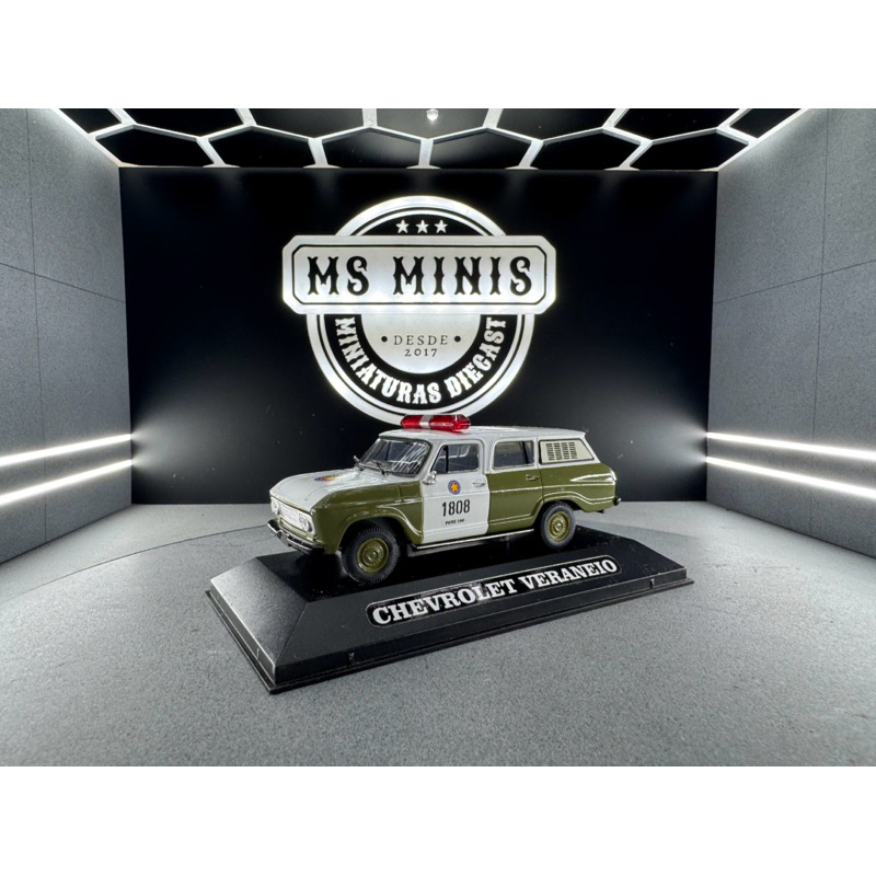 Miniatura Customizada Chevrolet Veraneio Brigada Militar escala 1/43