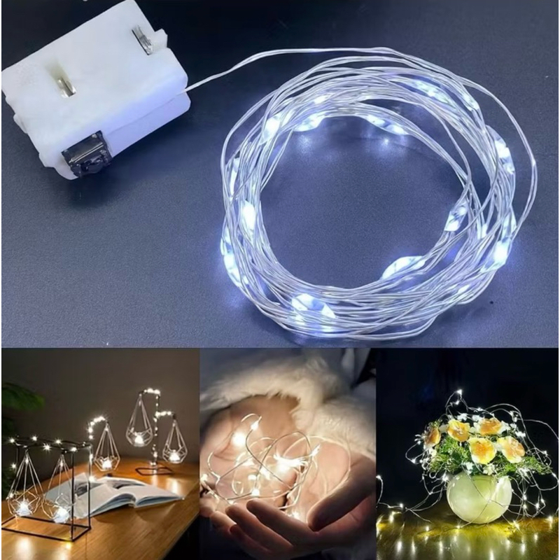 FIO DE FADA BRANCO FRIO | TAM.: 3 METROS | DECORAÇÃO ÁRVORE DE NATAL | CASA | PISCA PISCA | LUMINÁRIA | ENFEITE