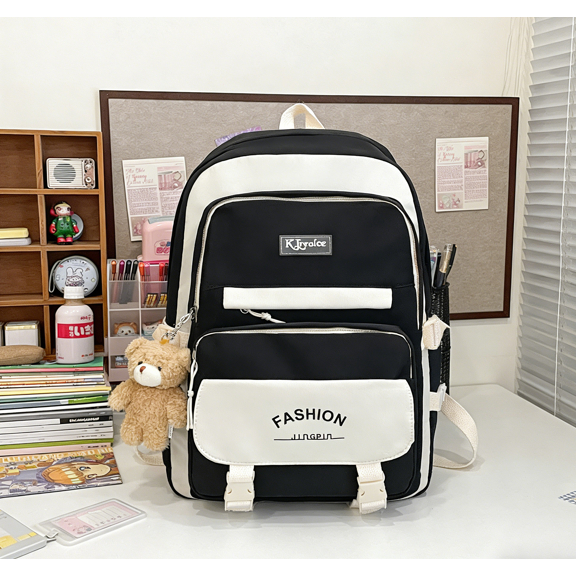 Versão coreana grande capacidade mochila mulher estudante lazer bolsa de viagem em Oferta na Shopee