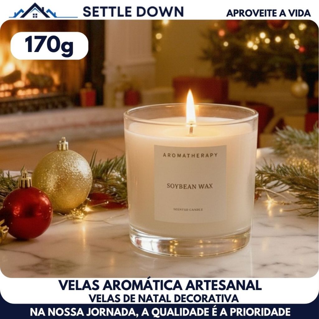 Imagem Velas Aromáticas Perfumada Artesanal 170/80G-Vários Aromas - Com Especiarias Velas Aromáticas Velas De Natal Decorativa