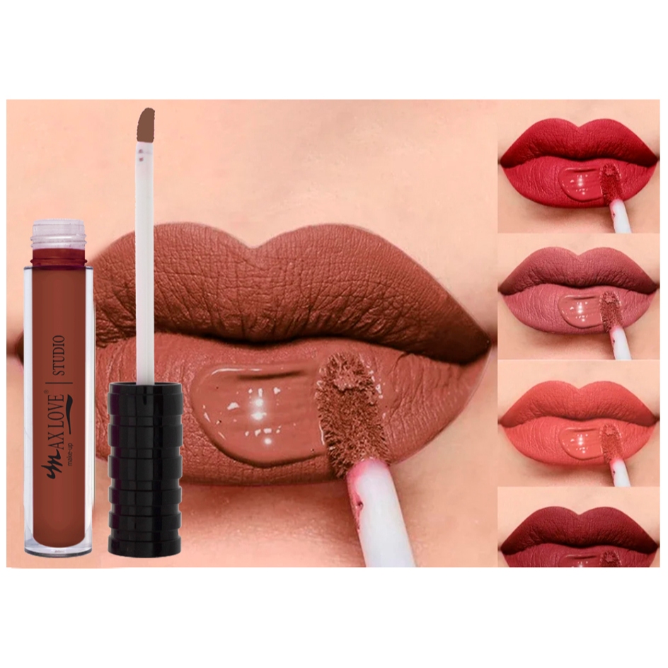 Batom Líquido Matte Nude Hidratante 24h escolha as cores Vinho, Jabuticaba, Fúcsia, Vermelho, Rosa.