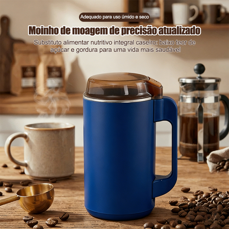 Moedor Elétrico 600ml 28000RPM Portátil para Café Grãos Milho Especiarias Moagem Fina e Potente Uso Diário