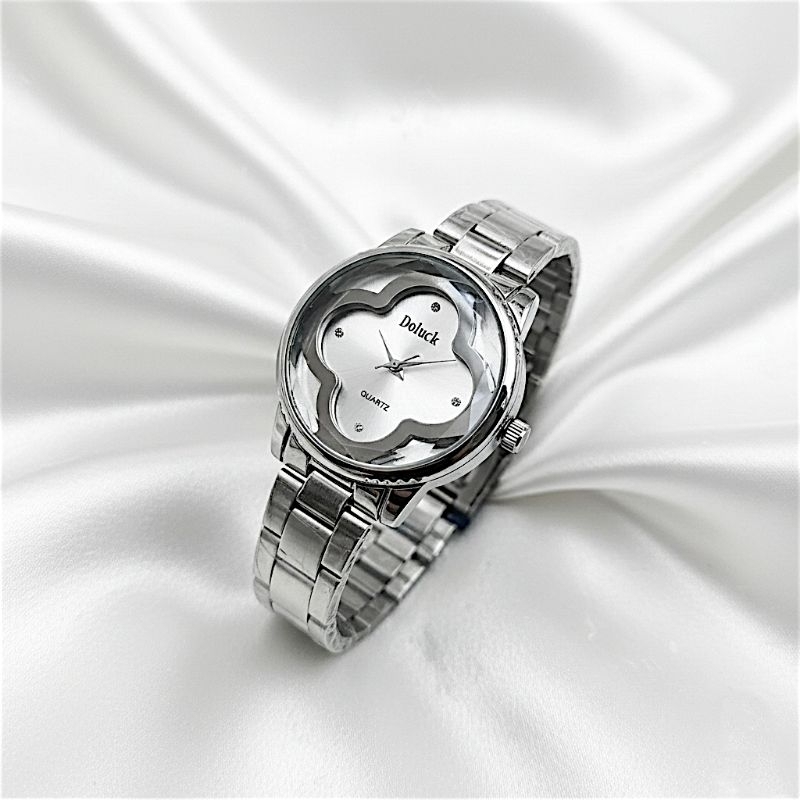 NOVO Relógio feminino quartzo aço inoxidável em Oferta na Shopee