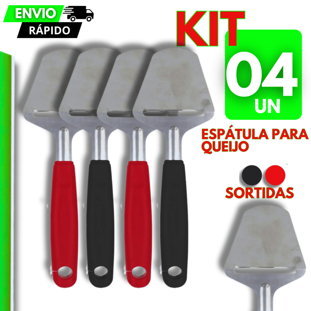 Espátula Para Queijo 4/3/2/1 21cm Inox Cortador Fatiador e Corta Queijo Premium Utilidades Máxima Qualidade