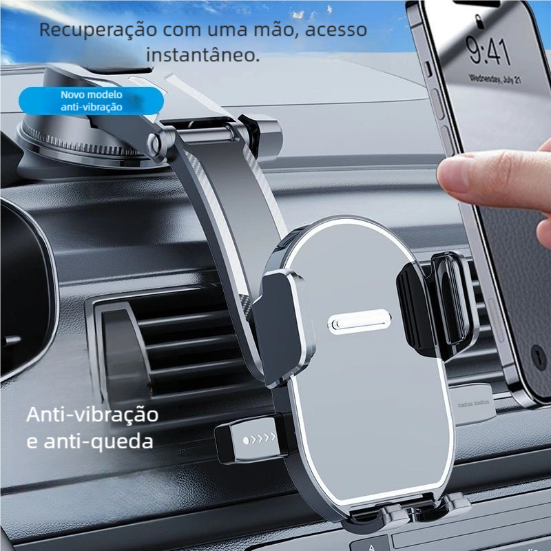 Suporte de Telefone Carro com Rotação 360° - Braço Longo, Ventosa, Antichoque em Oferta na Shopee