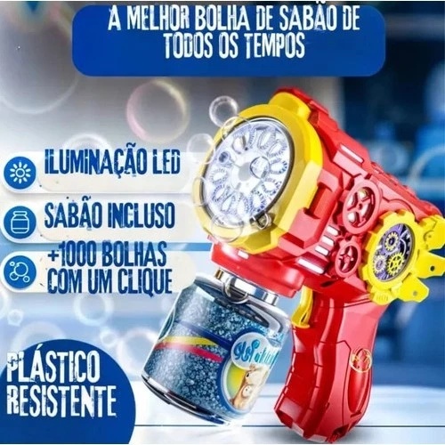 Brinquedo de máquina automática de bolhas para crianças Lançador de bolhas coloridas 50ML Líquido para bolhas