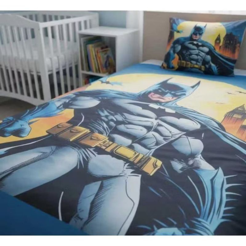 EDREDOM SUPER HERÓIS, Batman e Hotwheels CASAL QUEEN INFANTIL PERSONAGEM