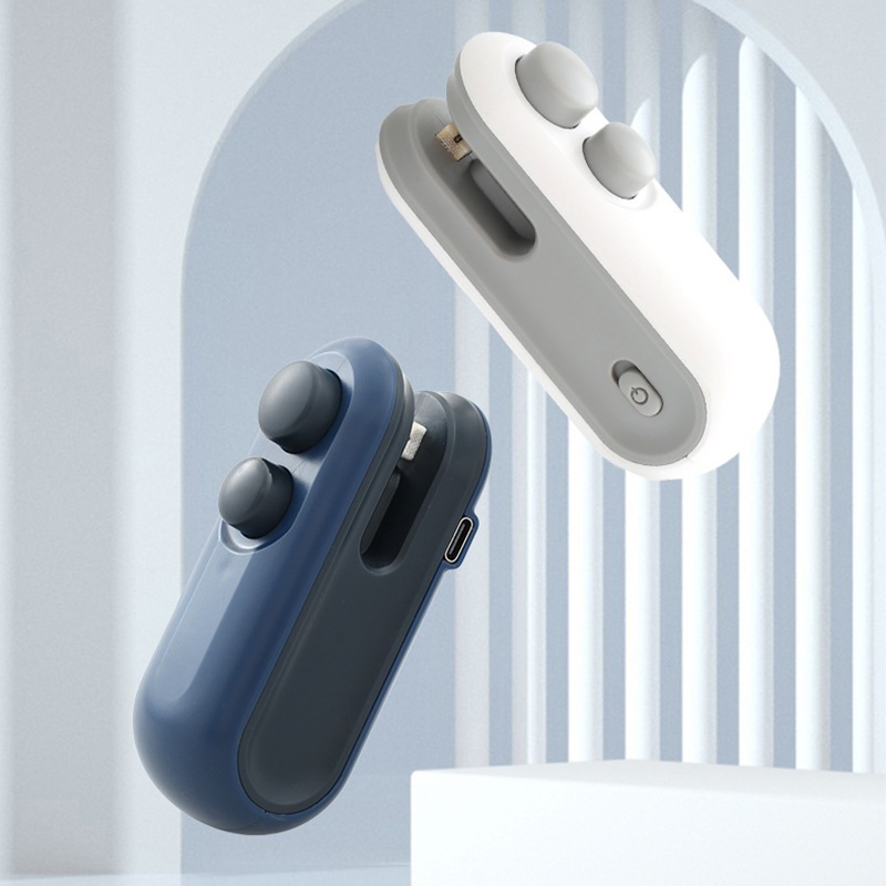 Mini Máquina Seladora Portátil 2 Em 1 Saco Plástico Embalagen Carregamento Usb Elétrica