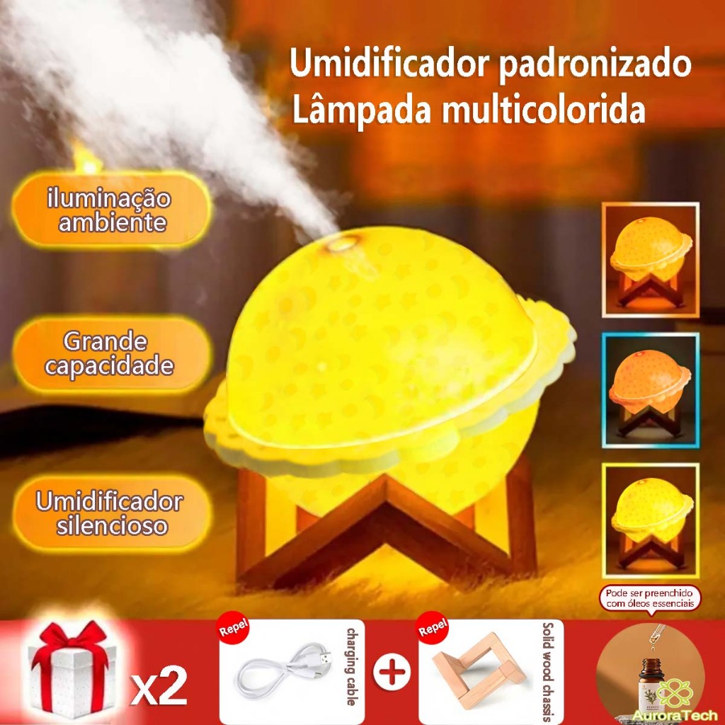 Humidificador De Ar e Aromatizador Com Recarregável Saturno Portátil Usb Purificador De Ar De Ultrassom