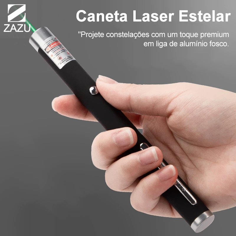 Caneta Laser Recarregável Verde/Vermelho de Alta Potência com Chave de Segurança e Feixe Visível em Oferta na Shopee