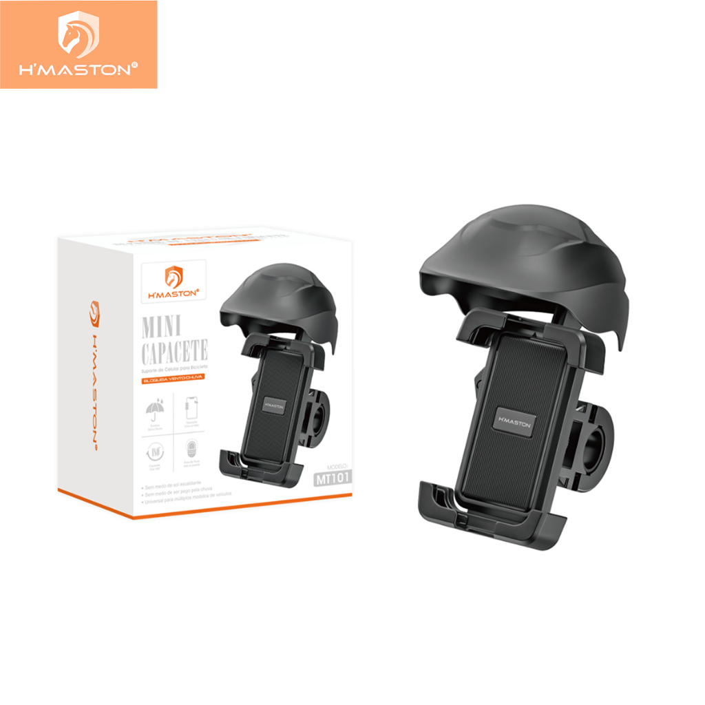 H'maston MT101 Suporte Para Celular Moto 360 Graus para sol uma capa protetora Prova De Chuva E Sol