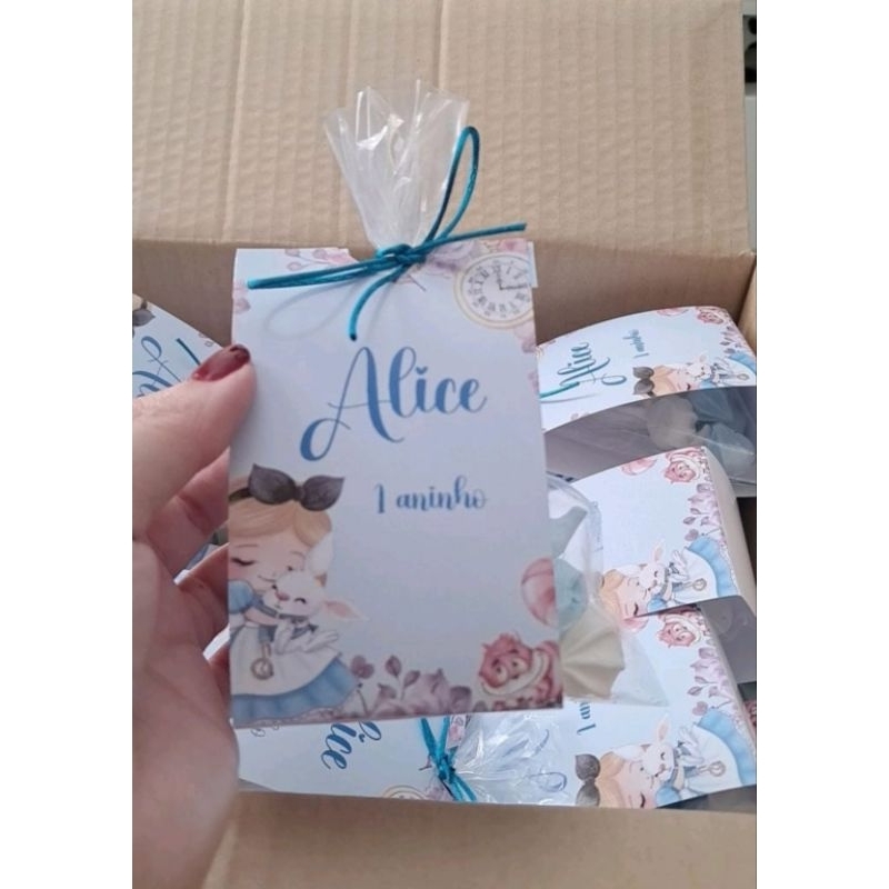 Kit caixinhas (11×6) com 10  mini suspiro lembrancinha aniversário