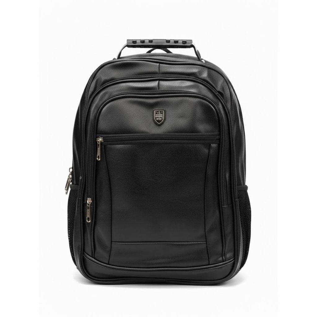 Bolsa Mochila de Couro Universitária Unissex Feminina Masculina Reforçada Com Cabo de Aço