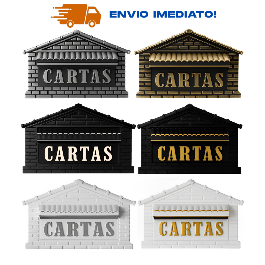 Caixa de Correio Tijolinho Para Grade E Muro em Pvc Reforçado Moderna P2 em Oferta na Shopee