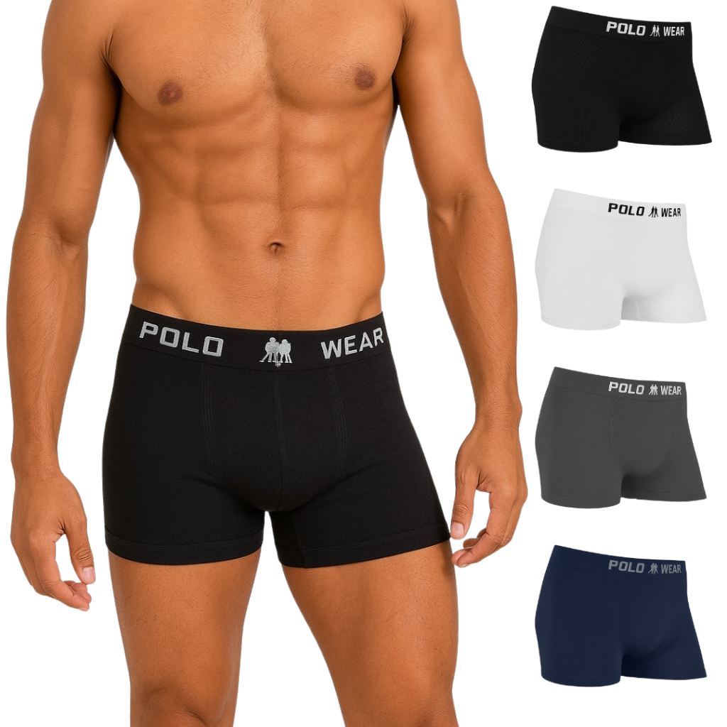 Cueca Masculina Polo Wear Sem Costura Original Adulto Microfibra 100% Poliéster Cores Sortidas