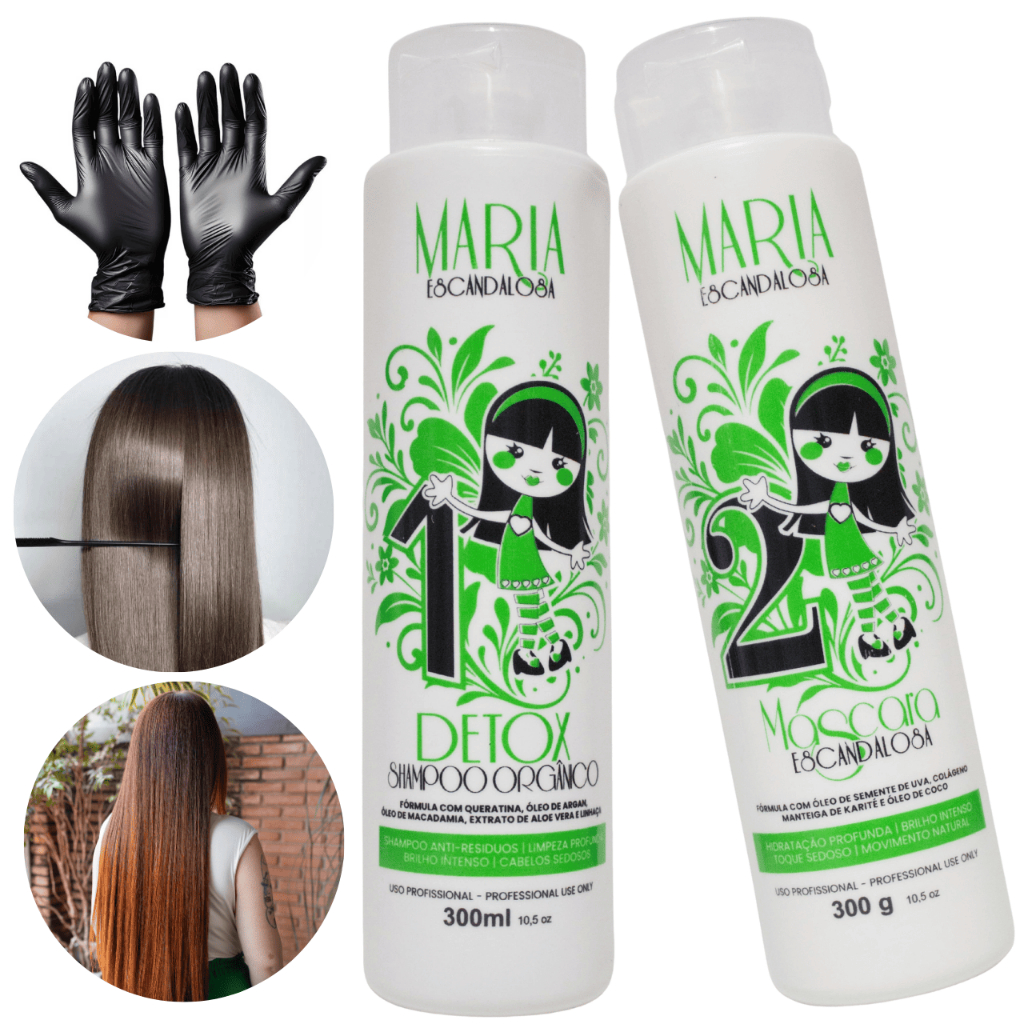 Kit Maria Escandalosa Orgânica Redutor Volume 2x300ml em Oferta na Shopee