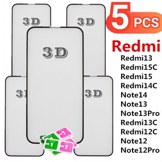Kit 5 Pelicula Vidro 3d Redmi 13X/Redmi 13/15C/Redmi 15/14C/Note 14/ Note13/Note 13 Pro/13C/12C/Note12/Note 12 Pro/Not em Oferta na Shopee