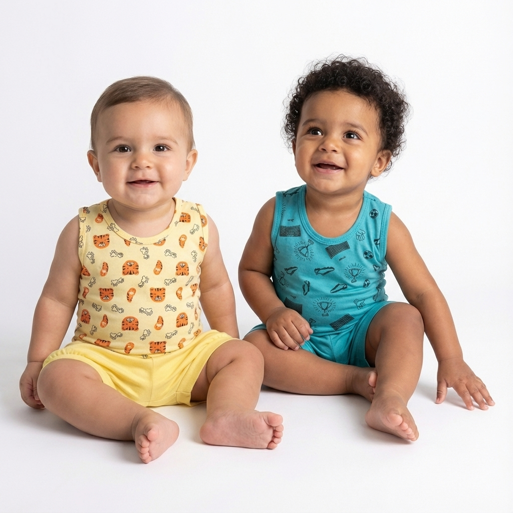 Kit 2 Conjunto Bebe Infantil Regata Short Menino Básico Super Confortável Lançamento
