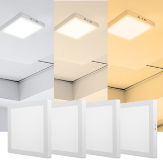 Kit 4 Painel LED 18W Plafon luminária Teto Sobrepor Quadrado Bivolt Blumenau 3000K 4000K 6500K em Oferta na Shopee