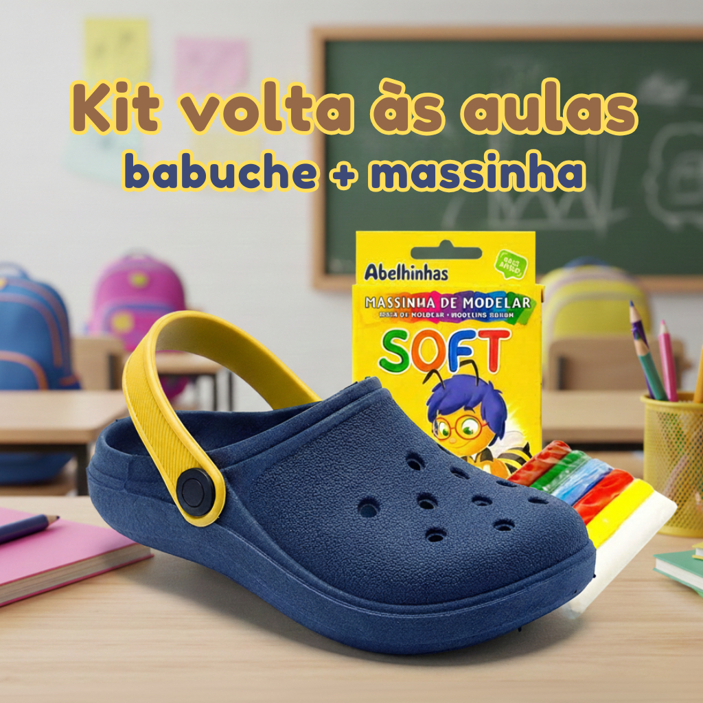 Babuche Infantil Masculino Volta As Aulas Confortável Macio Chinelo Masculino Antiderrapante