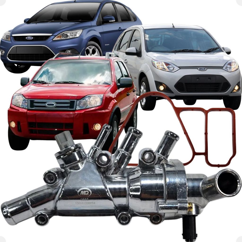 Conjunto de Carcaça Cavalete Com Tampa e Válvula Termostática Completa Fiesta Ecosport 1.0 1.6 Flex. em Oferta na Shopee