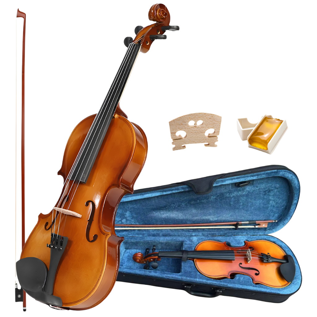 Violino 4/4 Acústico Arco Breu Cavalete + Estojo Madeira