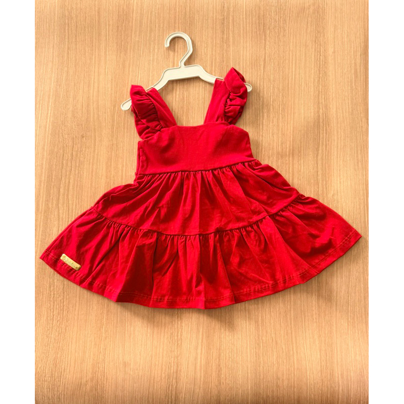 Roupa de bebê menina vestido em algodão liso em Oferta na Shopee