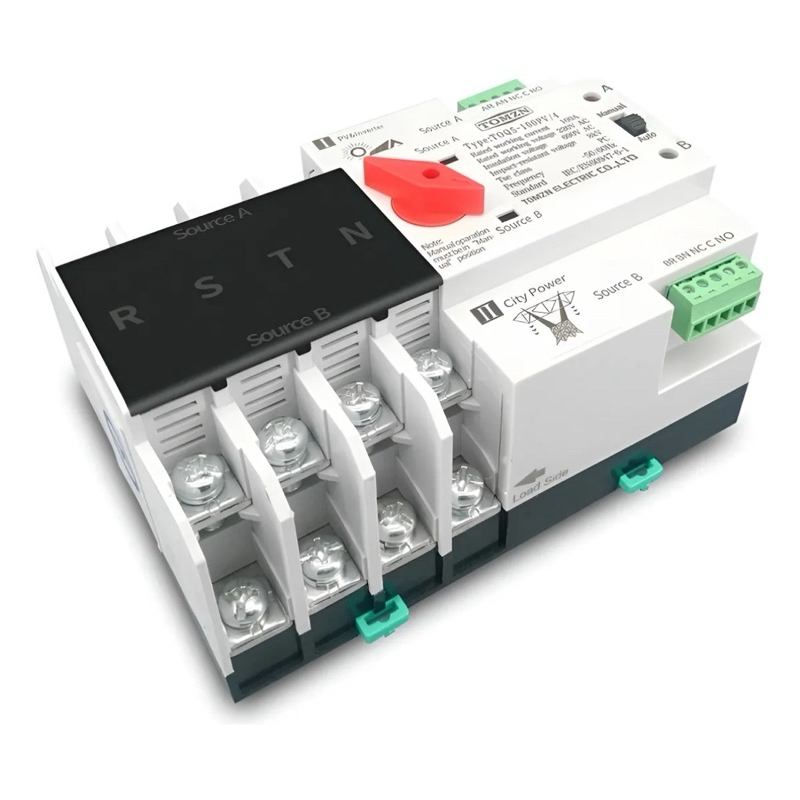 Chave Transferência Automática Inversor Duplo 4 Polos 125a Branco