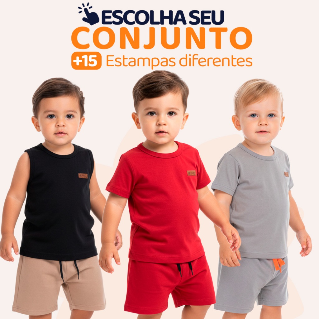 Conjunto Para Bebê Menino Liso Masculino Roupa de Bebê Menino Básico Minimalista Roupa infantil Masculino l01 em Oferta na Shopee