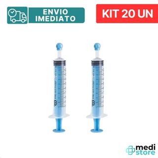 Kit com 20 unidades Seringa Dosadora Oral 10ml Azul Wiltex - Envio imediato em Oferta na Shopee