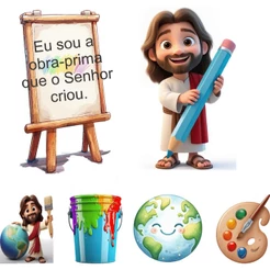 KIT DISPLAYS EM MDF DECORAÇÃO O MAIOR PINTOR DO MUNDO 002