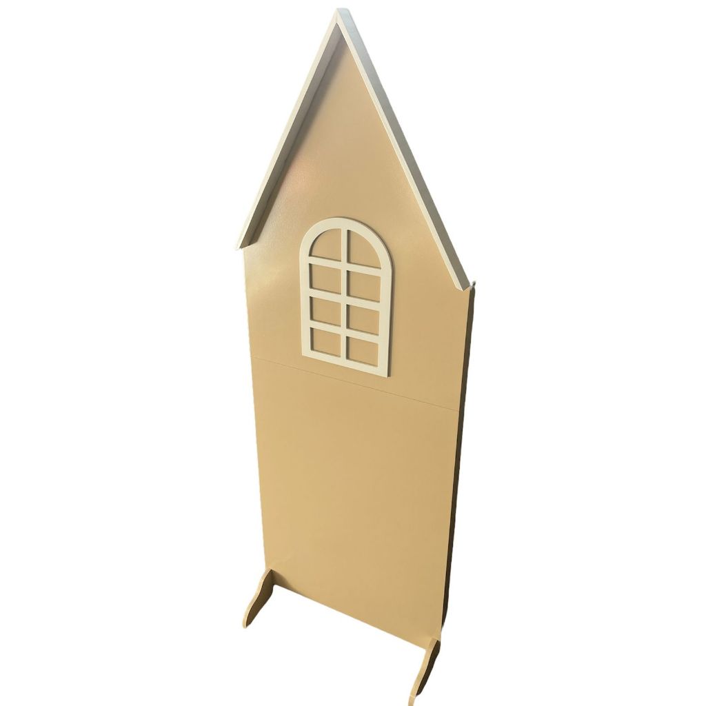 Painel Casinha de Festa Desmontável em MDF Pintado Pegue e Monte