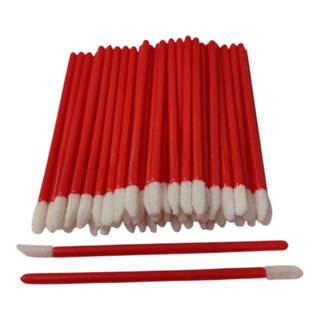 50 Pincel Aplicador Batom Gloss Descartável vermelho em Oferta na Shopee