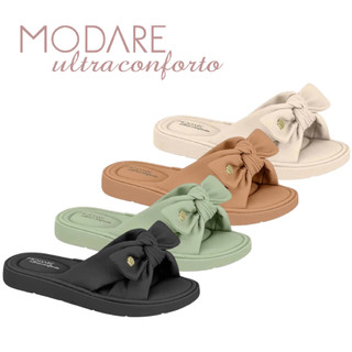 Sandália Papete Modare Laço Casual UltraConforto Palmilha Calce Fácil Leve Nobuck Slide Ortopédica