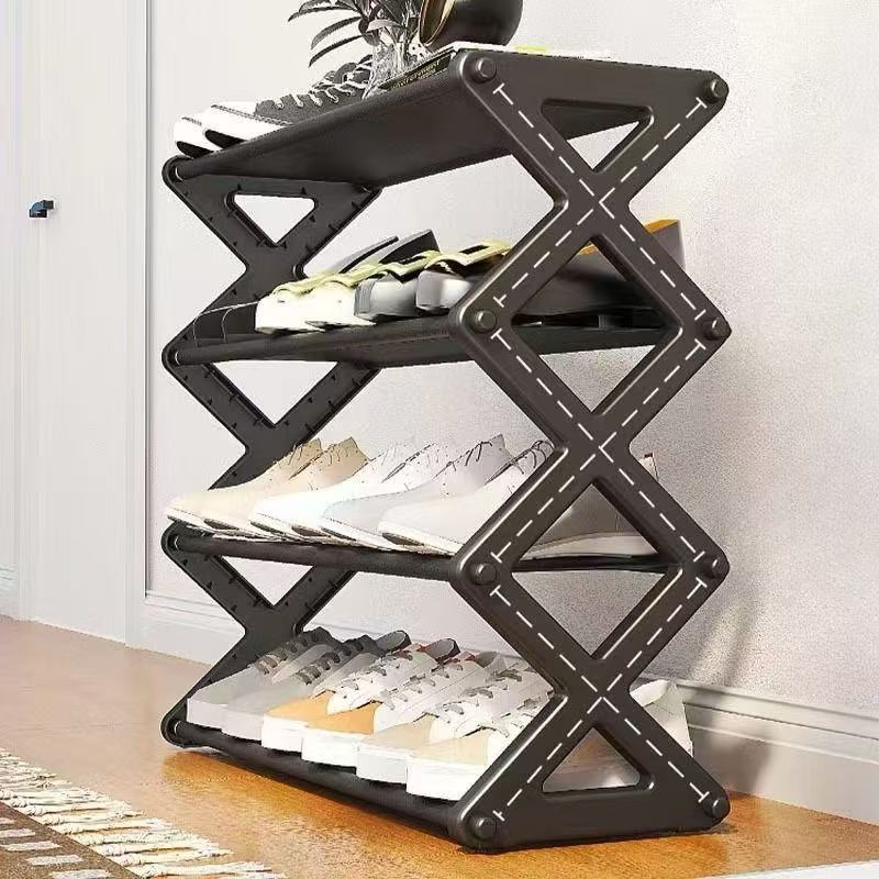 Sapateira Desmontável 4 Andares Organizador Multiuso Capacidade para 8 Pares de Sapatos Resistente
