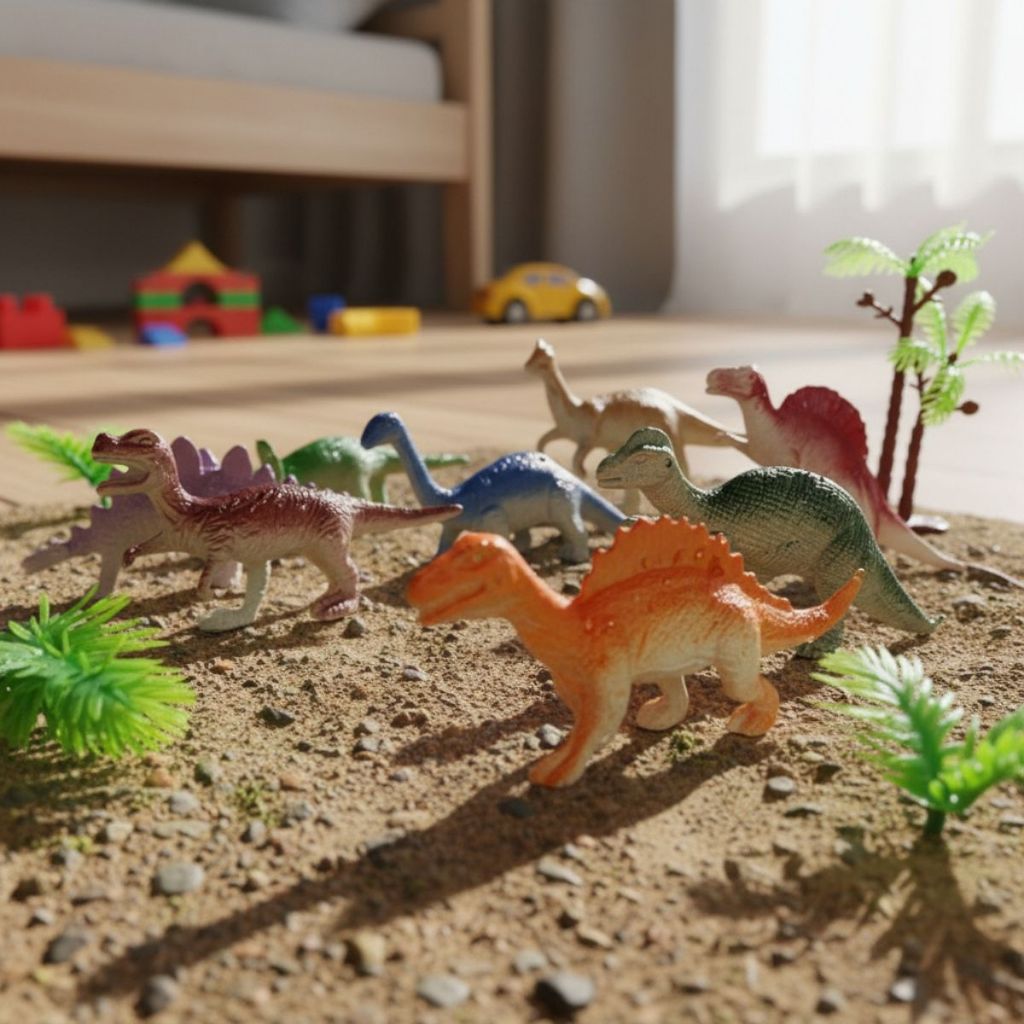 Conjunto Miniaturas Dinossauros e Animais Sortidos em Plástico Resistente Educativo Infantil · foto 2