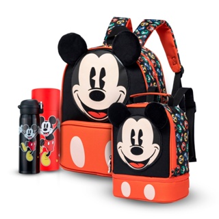 Kit Mochila Mickey Escolar Infantil Disney Lancheira Estojo Garrafa em Oferta na Shopee