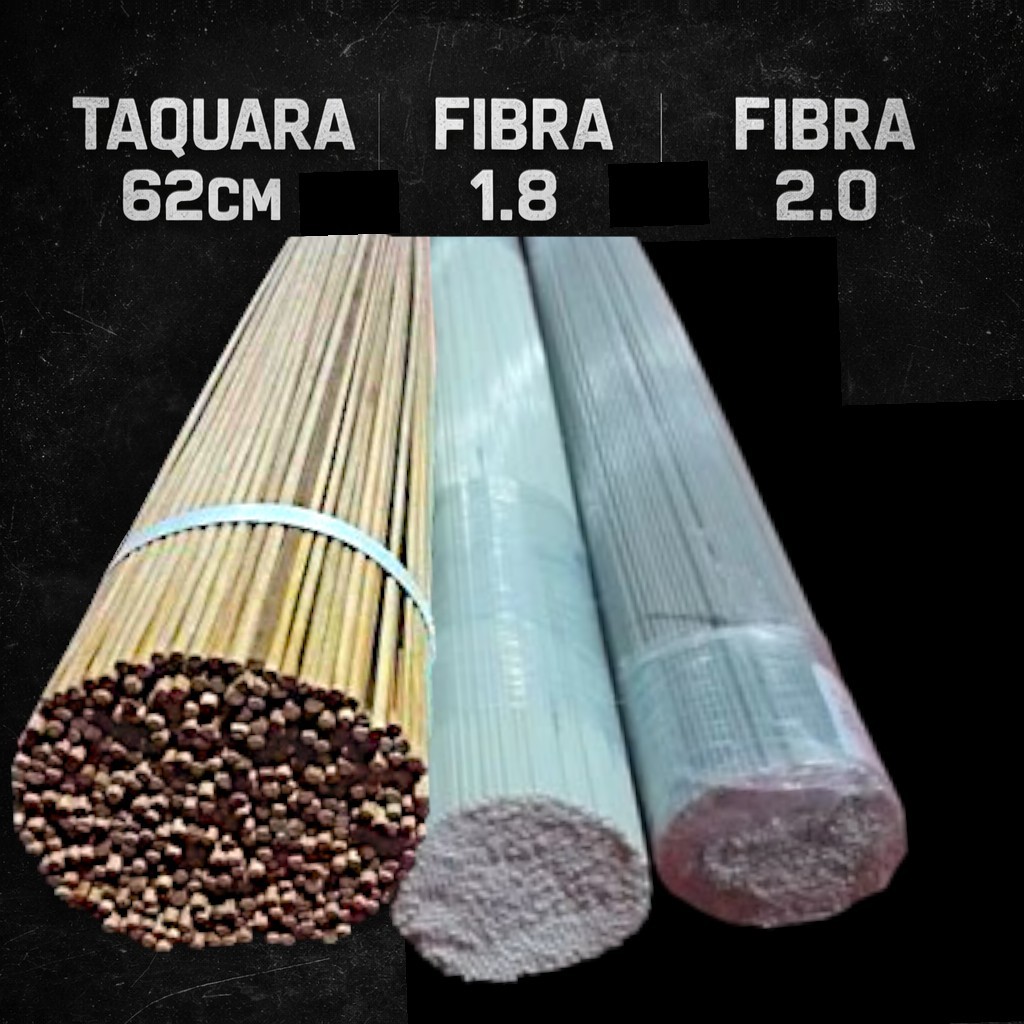Kit Varetas completo  - Taquara + Fibras, Para confecção de pipas e raias em Oferta na Shopee