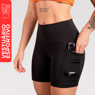 Short Academia Feminino Fitness com Bolso de Compressão Bermuda Feminino Corrida em Oferta na Shopee