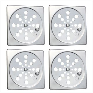 kit 04 Pçs Tampa Ralo Grelha Quadrada Com Fecho Abre Fecha em Oferta na Shopee