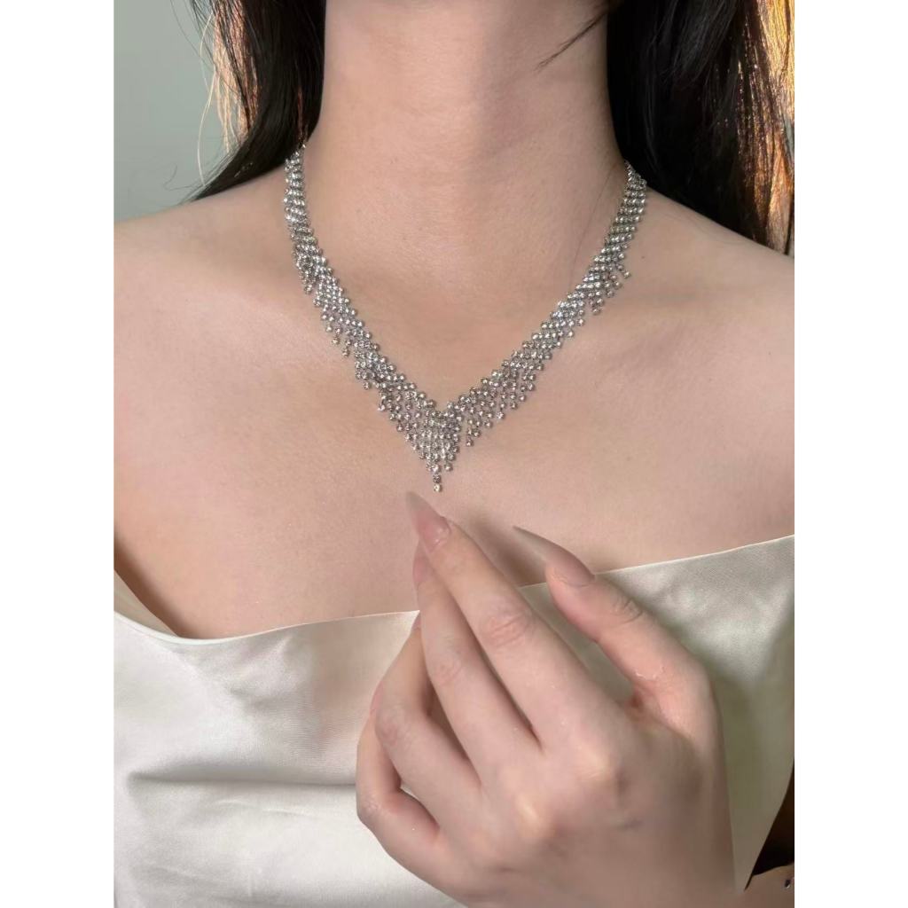 Colar e Brincos Femininos com Zircônia – Design Luxuoso, Full Brilho, Perfeito para Noivas e Eventos