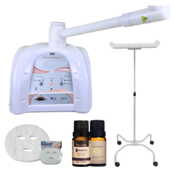 KIT Dermosteam LED Ibramed bactericida nutricao 110v Vapor de Ozônio Carrinho