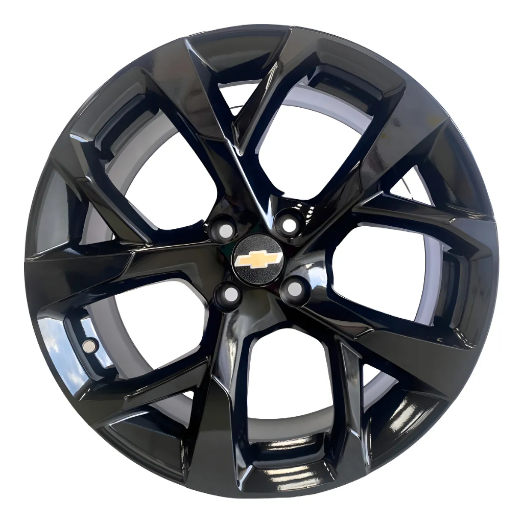Kit 4 Rodas Aro 16X6,0 4x100 Onix Ltz Prisma Joy Preta Krmai S47