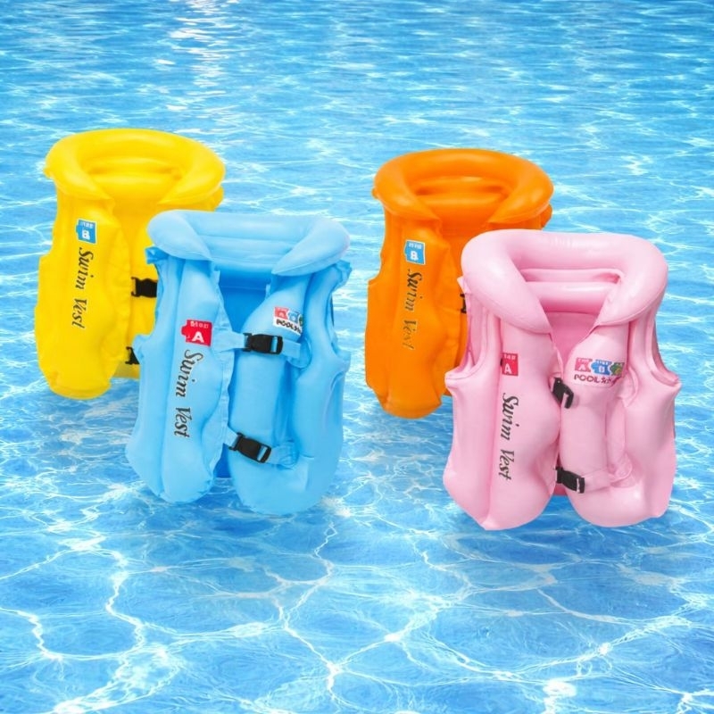 Boia Colete Inflável Infantil Piscina Praia Flutuador Salva Vidas Criança e Bebê Verão Divertido Colorido 10kg Até 50kg