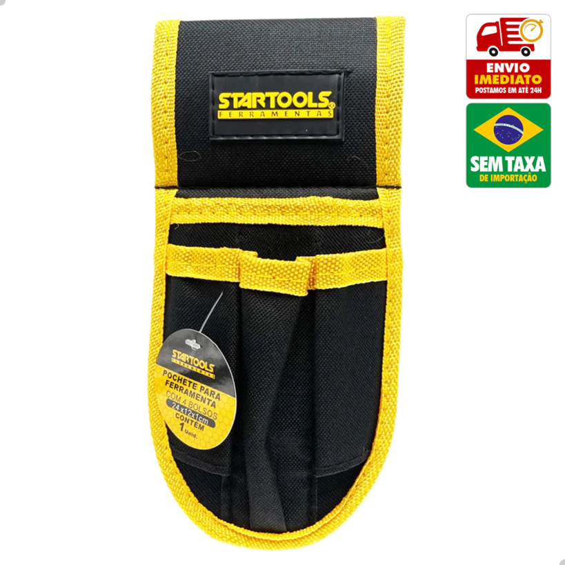 Pochete Suporte Cinto de Ferramentas 4 Bolsos Startools AR0802 em Oferta na Shopee