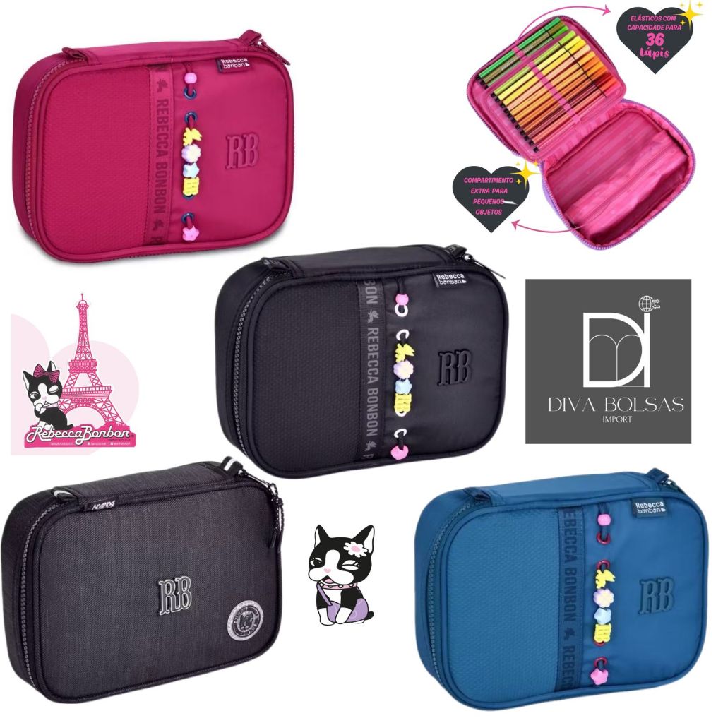 Estojo BOX Pens Crinkle com Lurex Rebecca bonbon 2025 em Oferta na Shopee