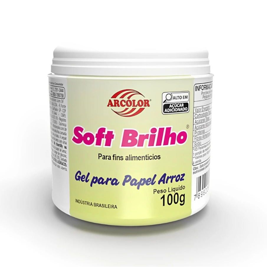 Gel Para Papel De Arroz Soft Brilho 100g Arcolor em Oferta na Shopee